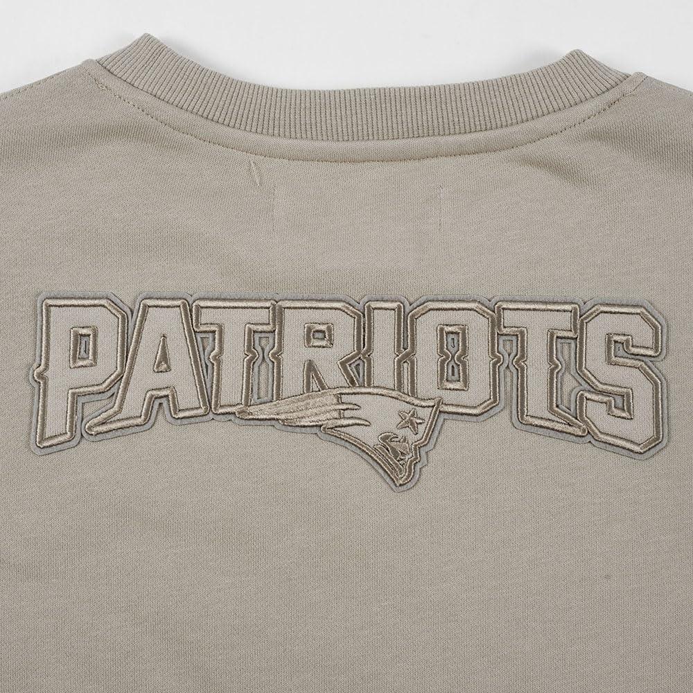imagePro Standard Womens NFL New England Patriots Neutral Crewneck Sweatshirt Taupe L