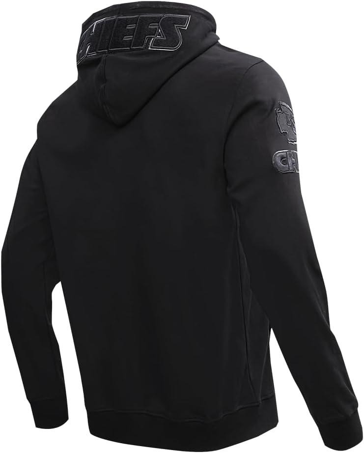imagePro Standard Mens NFL Classic Cotton Double Knit Full Zip HoodieBlack