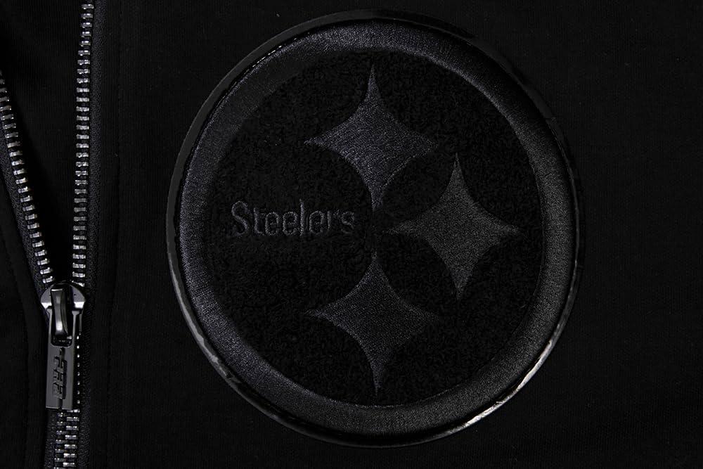 imagePro Standard Mens NFL Classic Cotton Double Knit Full Zip HoodieBlack
