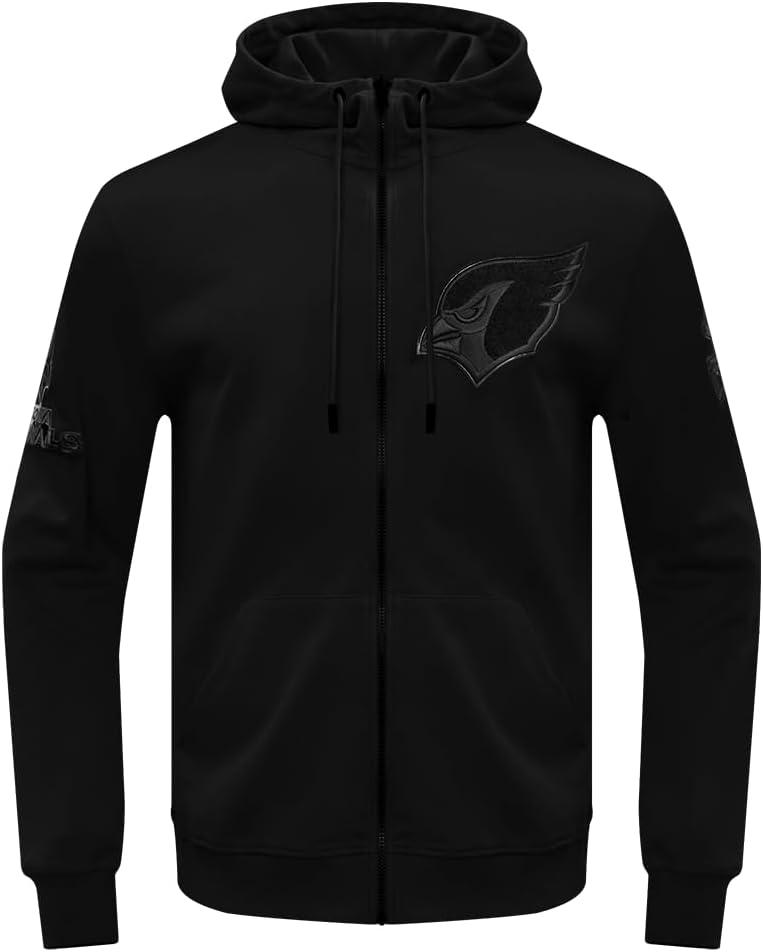 imagePro Standard Mens NFL Classic Cotton Double Knit Full Zip HoodieBlack