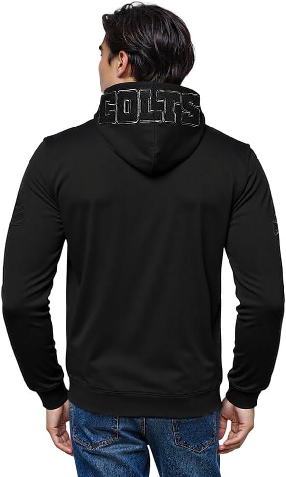 imagePro Standard Mens NFL Classic Cotton Double Knit Full Zip HoodieBlack
