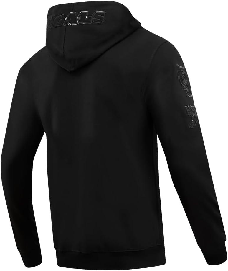 imagePro Standard Mens NFL Classic Cotton Double Knit Full Zip HoodieBlack