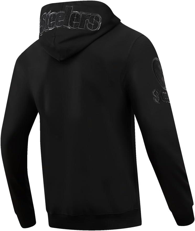 imagePro Standard Mens NFL Classic Cotton Double Knit Full Zip HoodieBlack