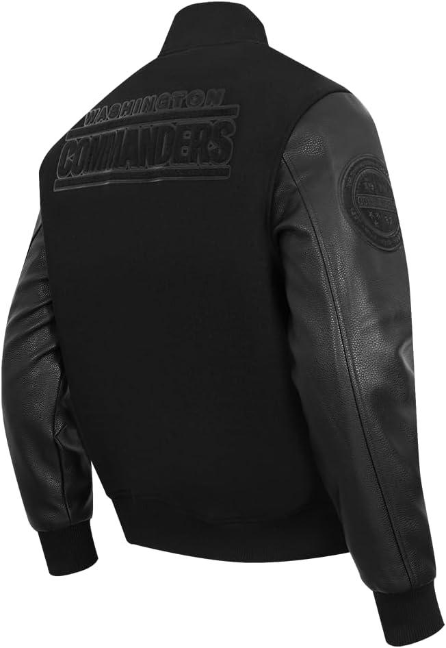 imagePro Standard Mens NFL Classic Varsity JacketTriple Black