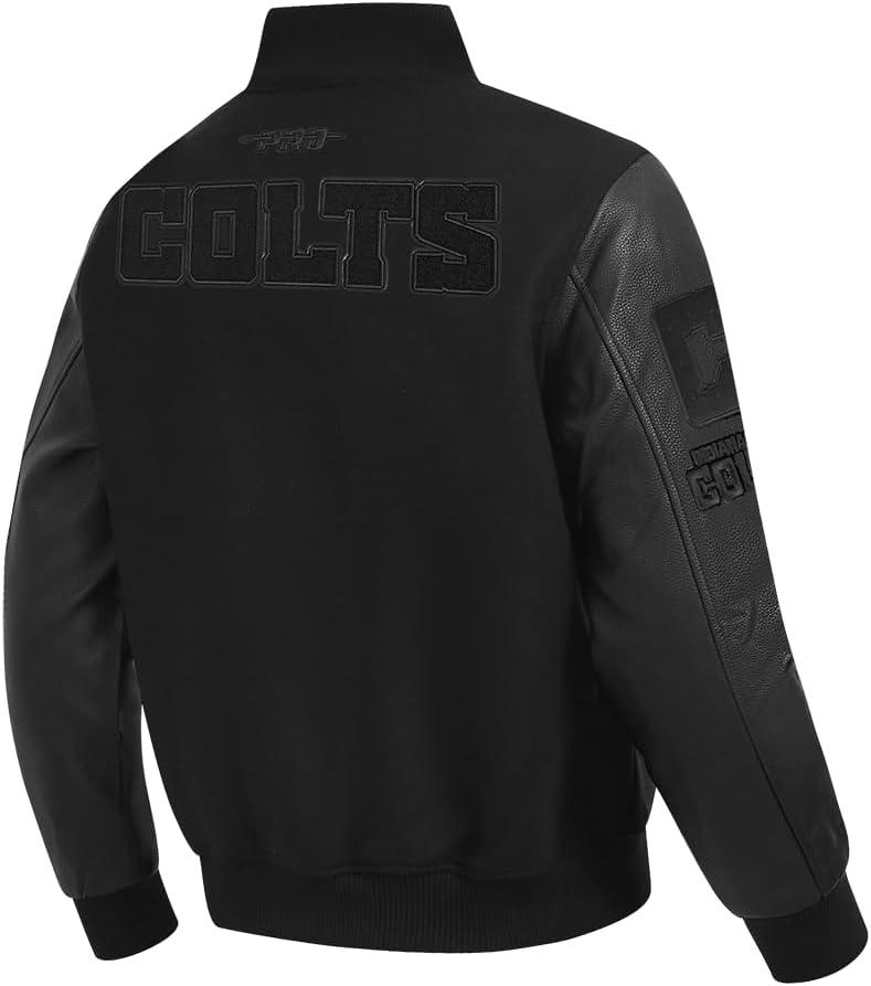 imagePro Standard Mens NFL Classic Varsity JacketTriple Black