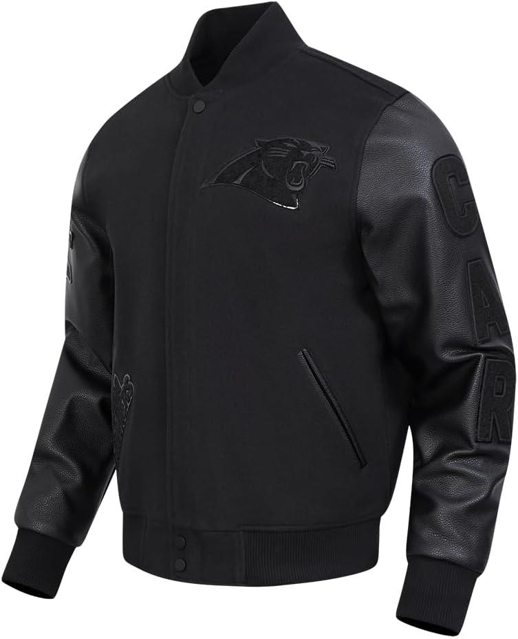 imagePro Standard Mens NFL Classic Varsity JacketTriple Black