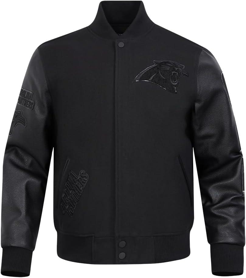 imagePro Standard Mens NFL Classic Varsity JacketTriple Black