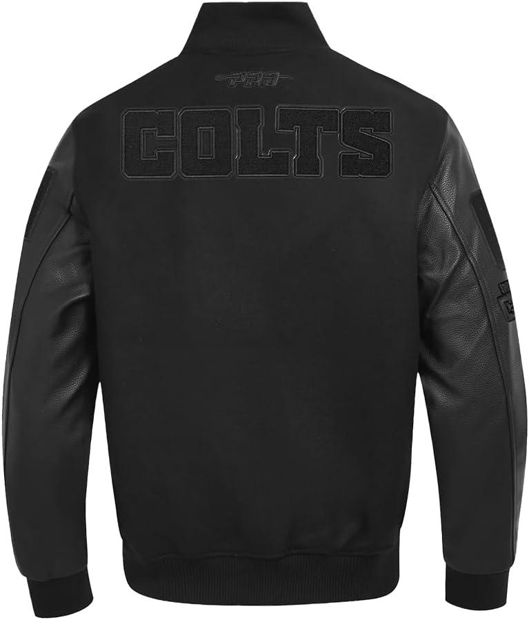 imagePro Standard Mens NFL Classic Varsity JacketTriple Black