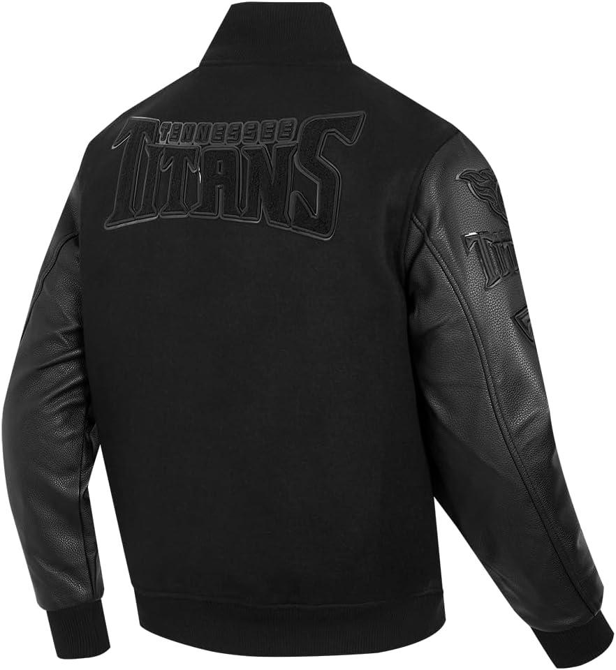 imagePro Standard Mens NFL Classic Varsity JacketTriple Black