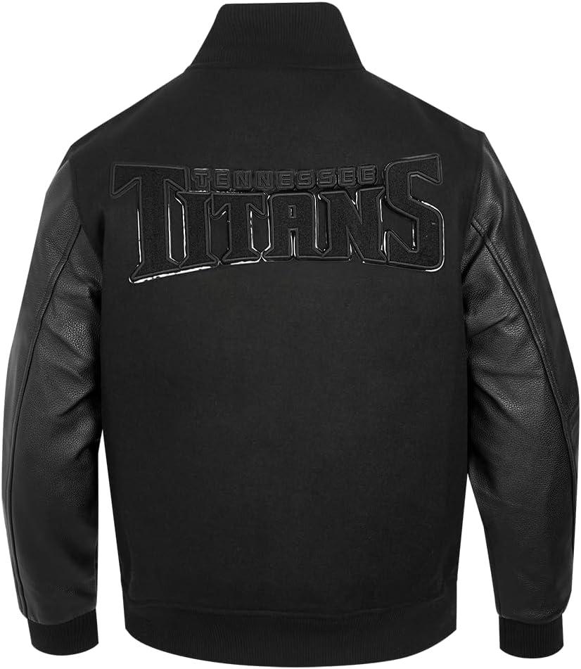 imagePro Standard Mens NFL Classic Varsity JacketTriple Black