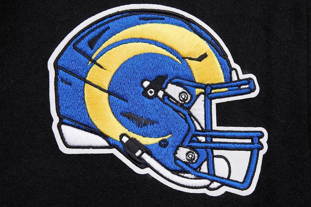 imagePro Standard Womens NFL Los Angeles Rams Classic Chenille Varsity Jacket BlackWhite L