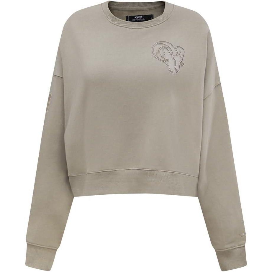 imagePro Standard Womens NFL Los Angeles Rams Neutral Crewneck Sweatshirt Taupe 2XL