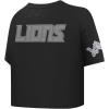 Pro Standard Womens NFL Detroit Lions Varsity Blues Short Sleeve Boxy Tee Black XS