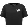 Pro Standard Womens NFL Detroit Lions Varsity Blues Short Sleeve Boxy Tee Black XS