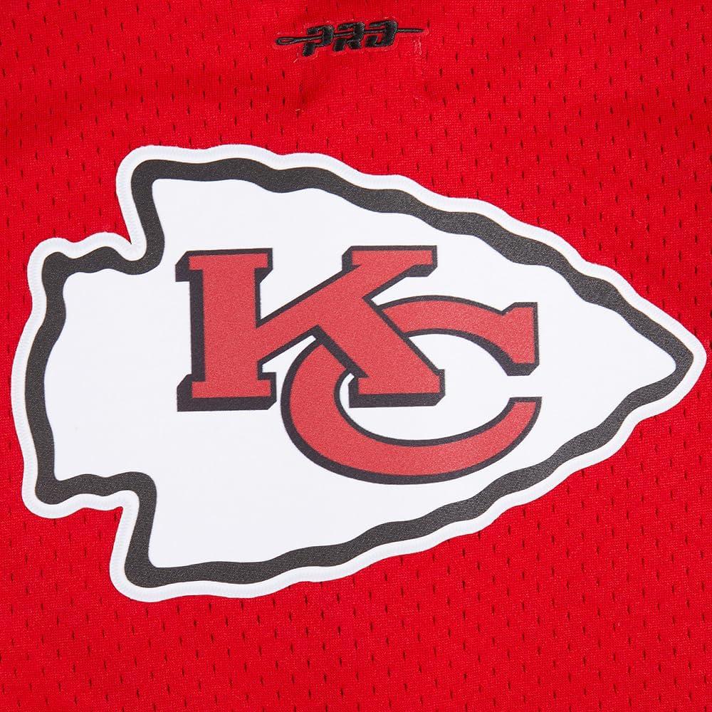 imagePro Standard Big Boys NFL Kansas City Chiefs Mesh Button Down Mesh Top RedBlack XL
