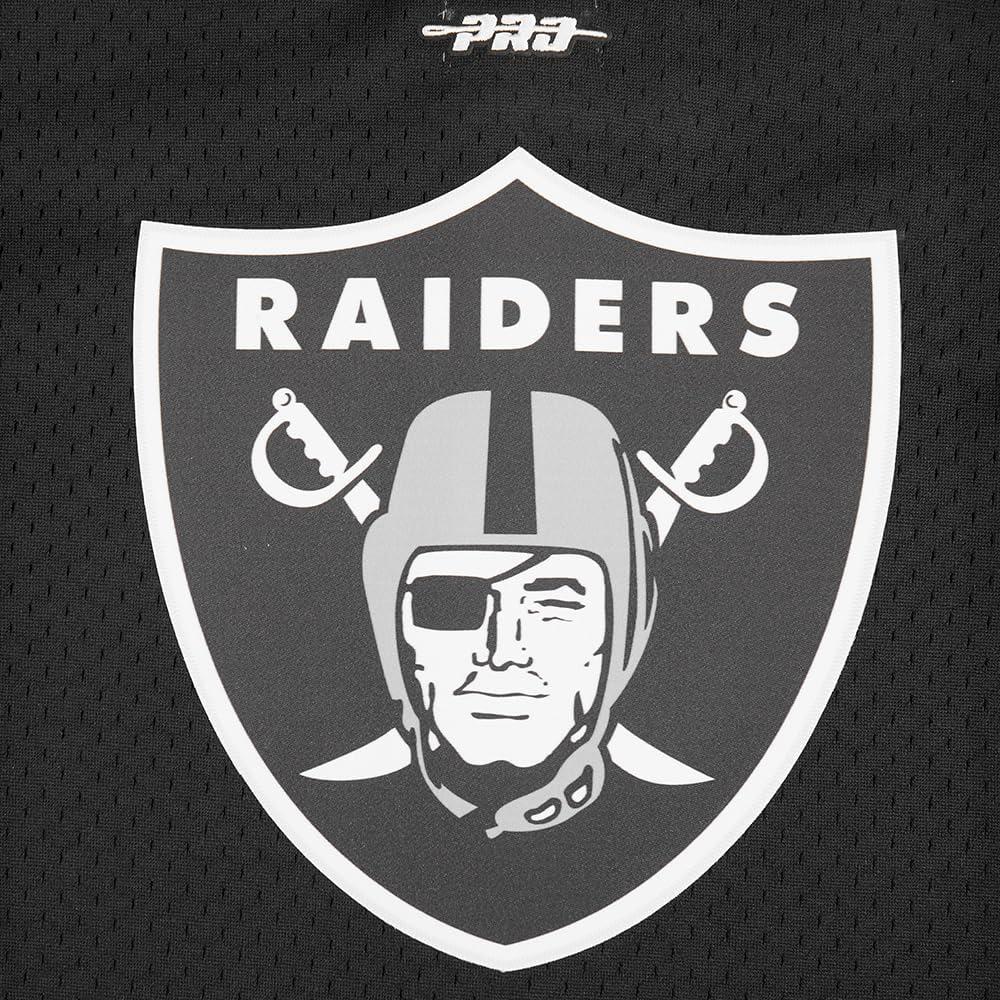 imagePro Standard Big Boys NFL Las Vegas Raiders Mesh Button Down Mesh Top BlackGray XL