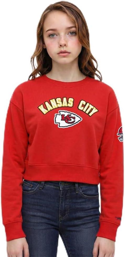 imagePro Standard Big Girls NFL Classic Essentials Crewneck SweatshirtRed