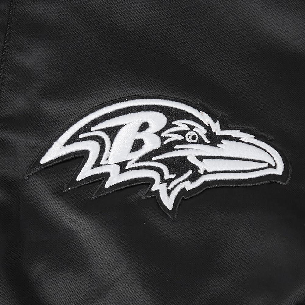 imagePro Standard Womens NFL Baltimore Ravens Pearls Satin Jacket Black M