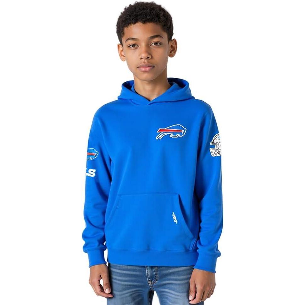 imagePro Standard Big Boys NFL Classic Chenille Pull Over Hoodie CardinalRoyal Blue