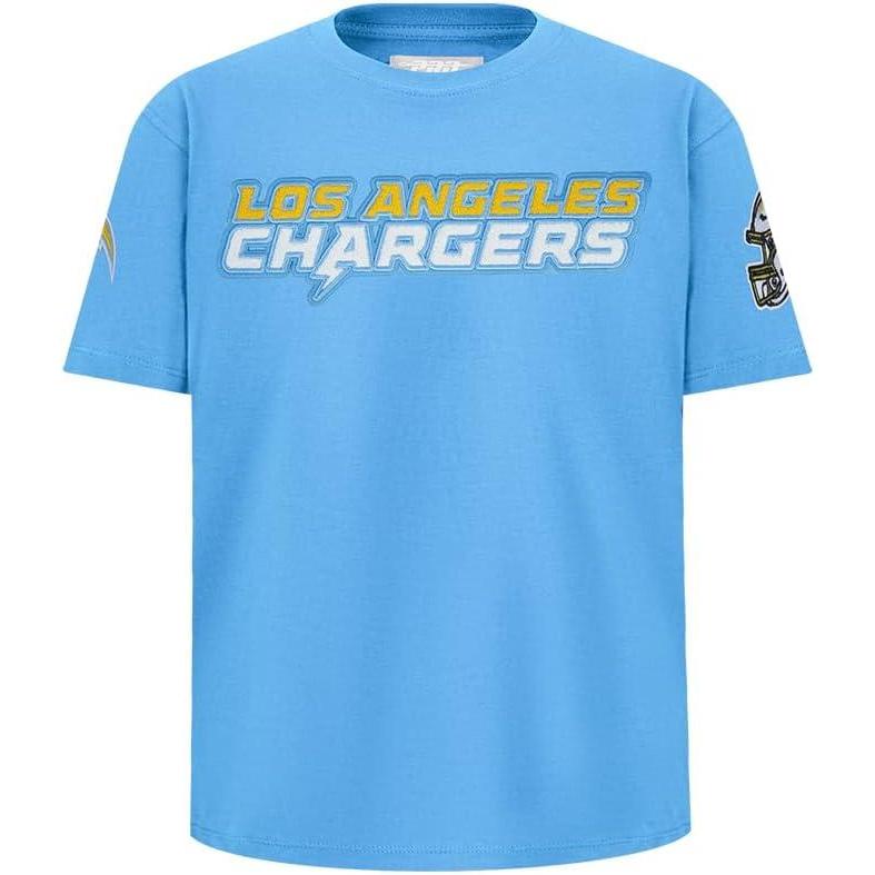 imagePro Standard Big Boys NFL Los Angeles Chargers Classic Chenille Short Sleeve Tee University Blue XL