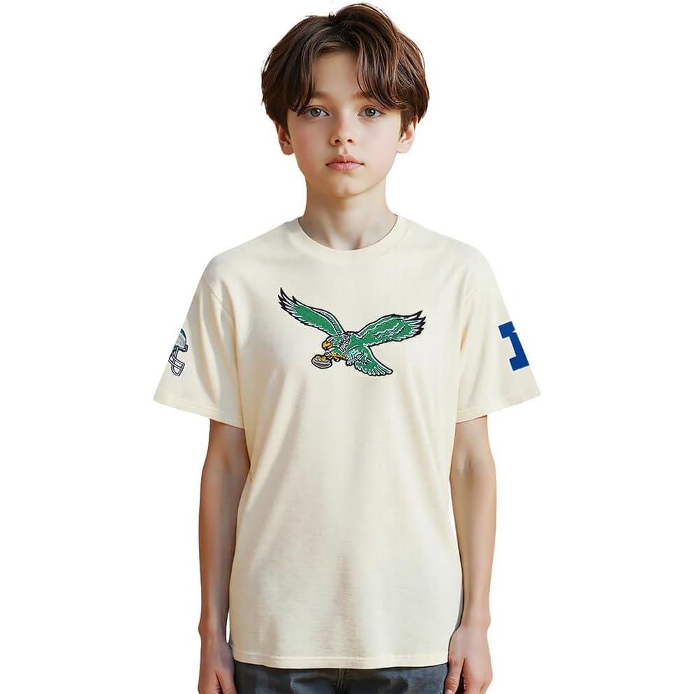 imagePro Standard Big Boys NFL Philadelphia Eagles Retro Classics Short Sleeve Tee Eggshell L