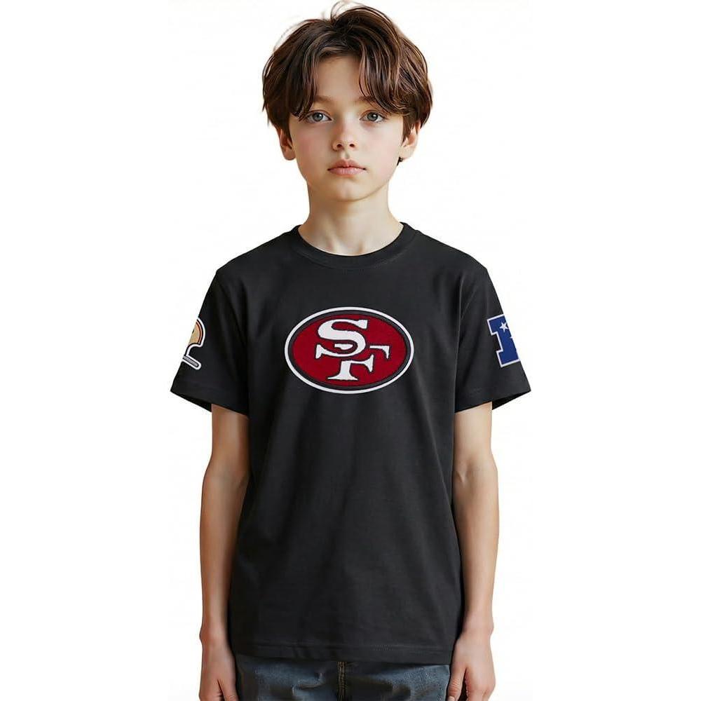 imagePro Standard Big Boys NFL San Francisco 49ers Retro Classics Short Sleeve Tee Black S