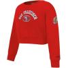 Pro Standard Big Girls NFL Classic Essentials Crewneck Sweatshirt(Red)