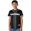 Pro Standard Big Boys NFL Las Vegas Raiders Mesh Button Down Mesh Top Black/Gray XL