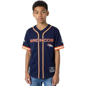 Pro Standard Big Boys NFL Denver Broncos Mesh Button Down Mesh Top Midnight Navy/Orange S