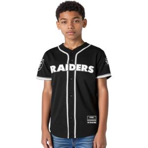 Pro Standard Big Boys NFL Las Vegas Raiders Mesh Button Down Mesh Top Black/Gray XL
