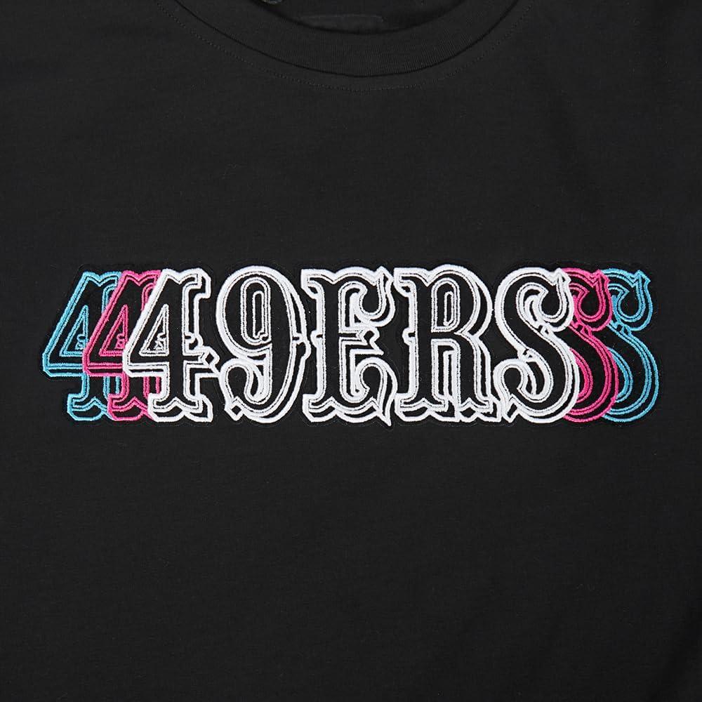 image49ERS ECHO LOGO MENS CREWNECK TEE BLACK BY PRO STANDARDBlack
