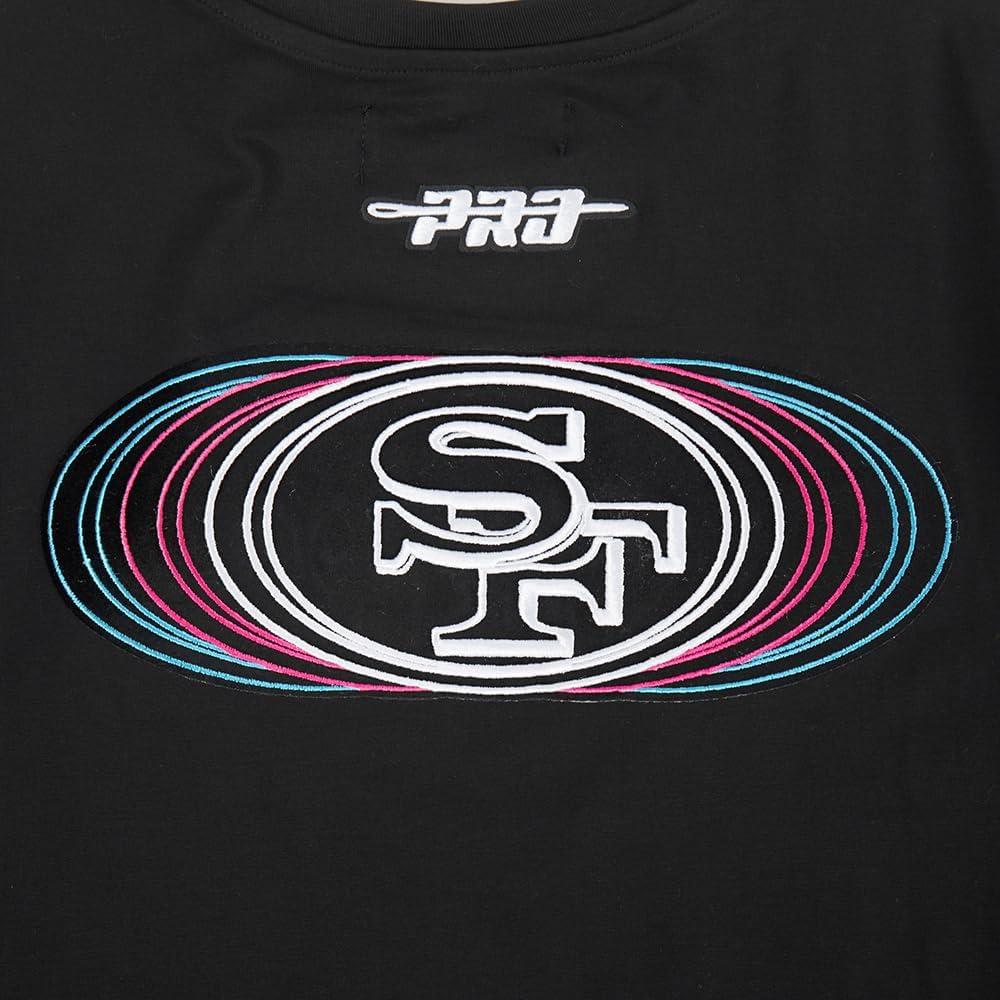 image49ERS ECHO LOGO MENS CREWNECK TEE BLACK BY PRO STANDARDBlack