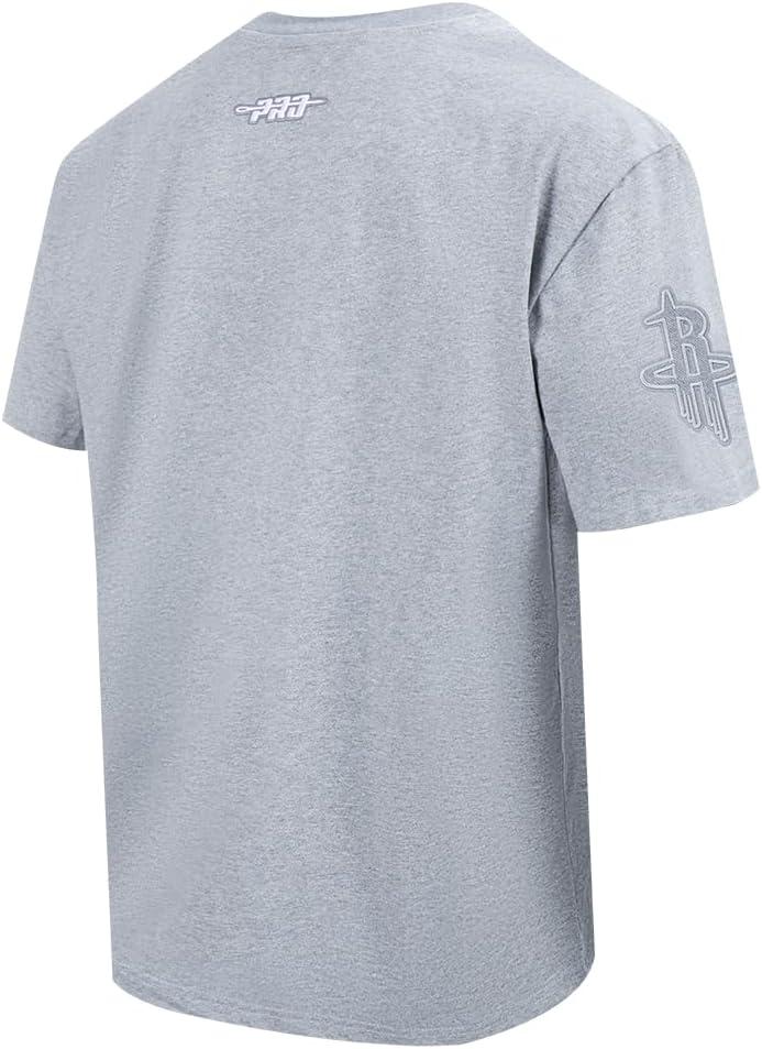 imagePro Standard Mens NBA Reverse French Terry Cotton Short Sleeve TeeDark Heather Gray