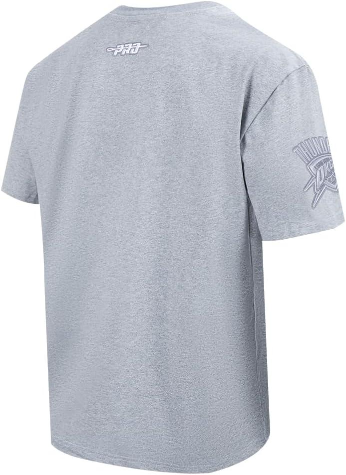 imagePro Standard Mens NBA Reverse French Terry Cotton Short Sleeve TeeDark Heather Gray