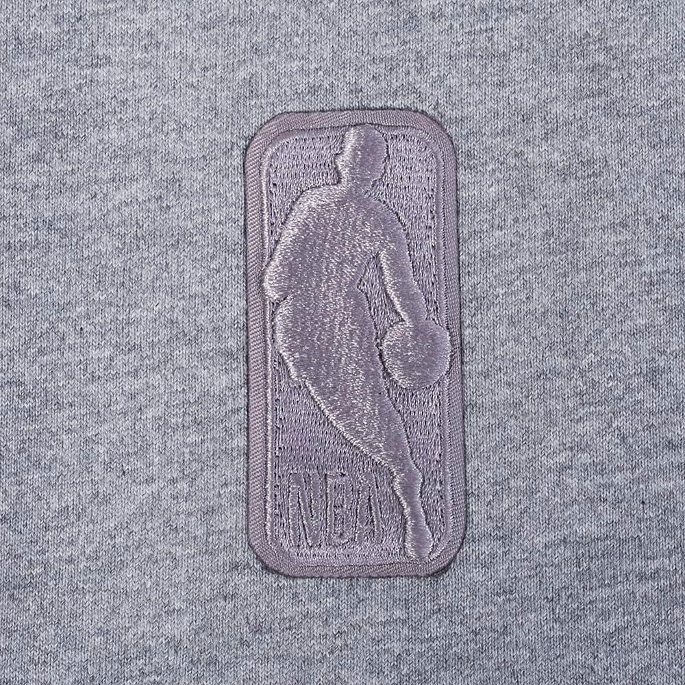 imagePro Standard Mens NBA Reverse French Terry Cotton Short Sleeve TeeDark Heather Gray