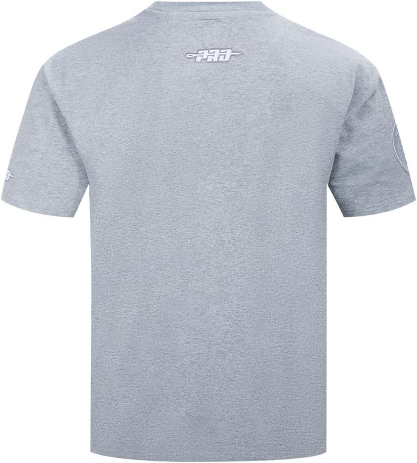 imagePro Standard Mens NBA Reverse French Terry Cotton Short Sleeve TeeDark Heather Gray