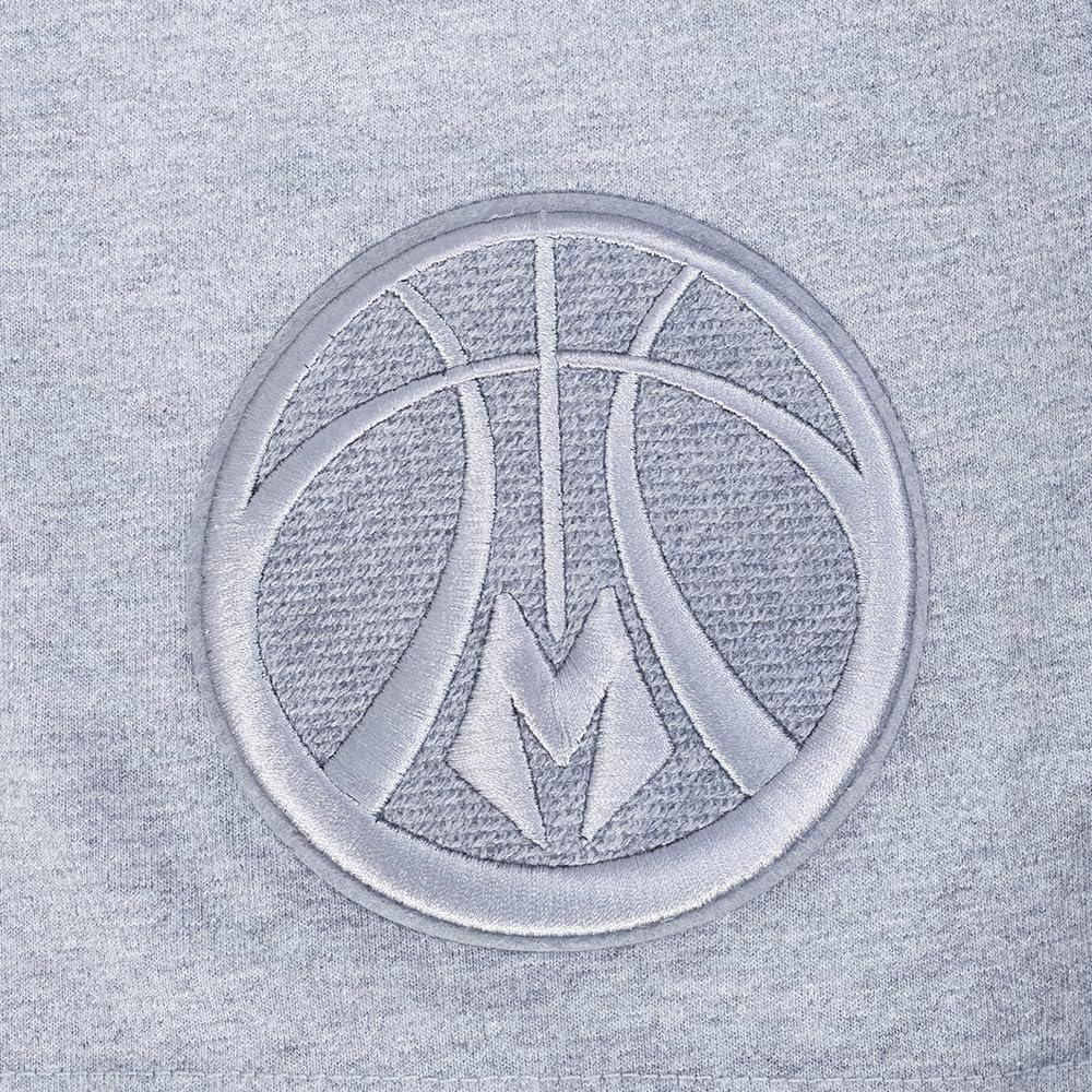 imagePro Standard Mens NBA Reverse French Terry Cotton Short Sleeve TeeDark Heather Gray