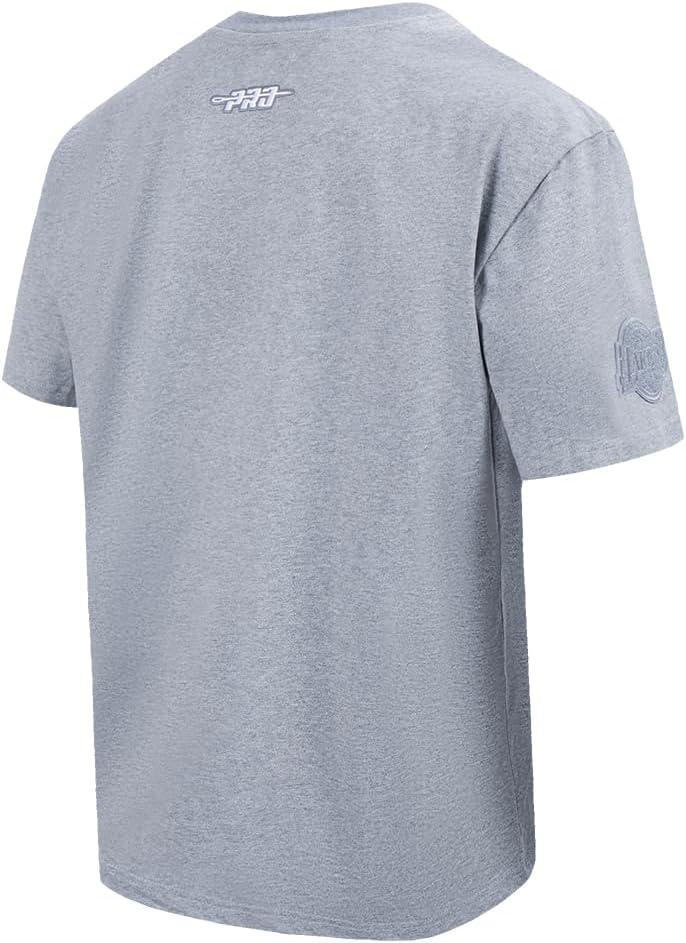 imagePro Standard Mens NBA Reverse French Terry Cotton Short Sleeve TeeDark Heather Gray
