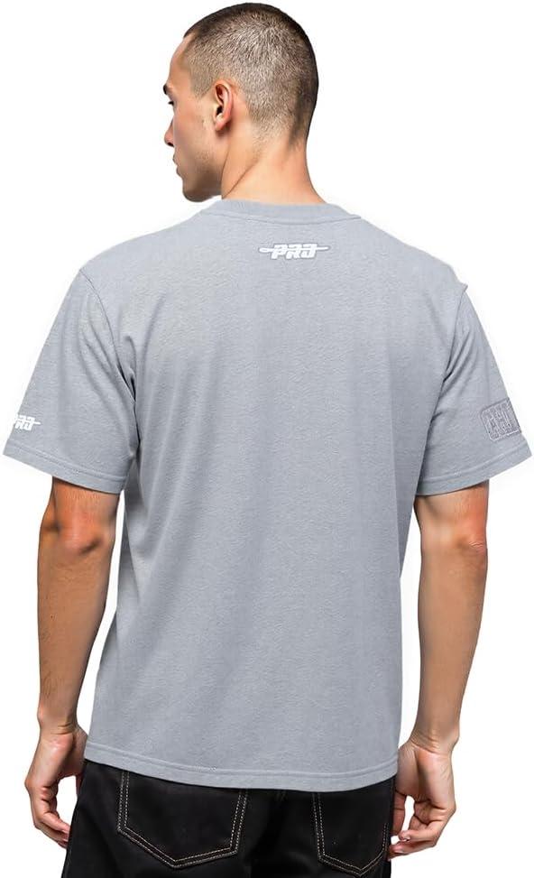 imagePro Standard Mens NBA Reverse French Terry Cotton Short Sleeve TeeDark Heather Gray
