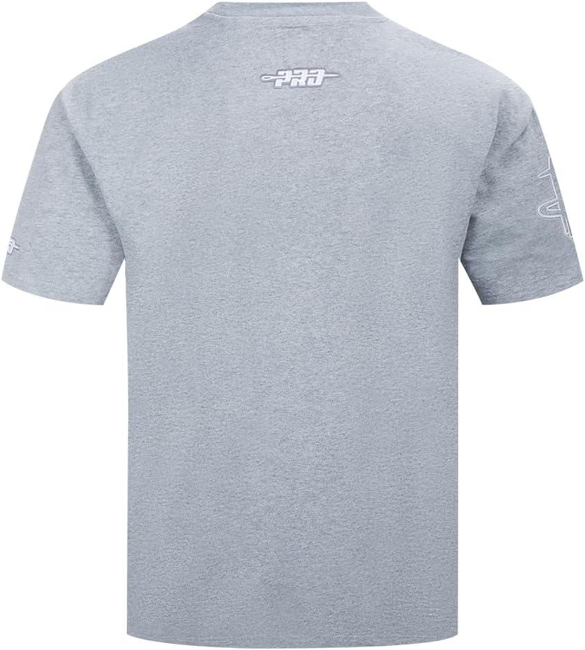 imagePro Standard Mens NBA Reverse French Terry Cotton Short Sleeve TeeDark Heather Gray