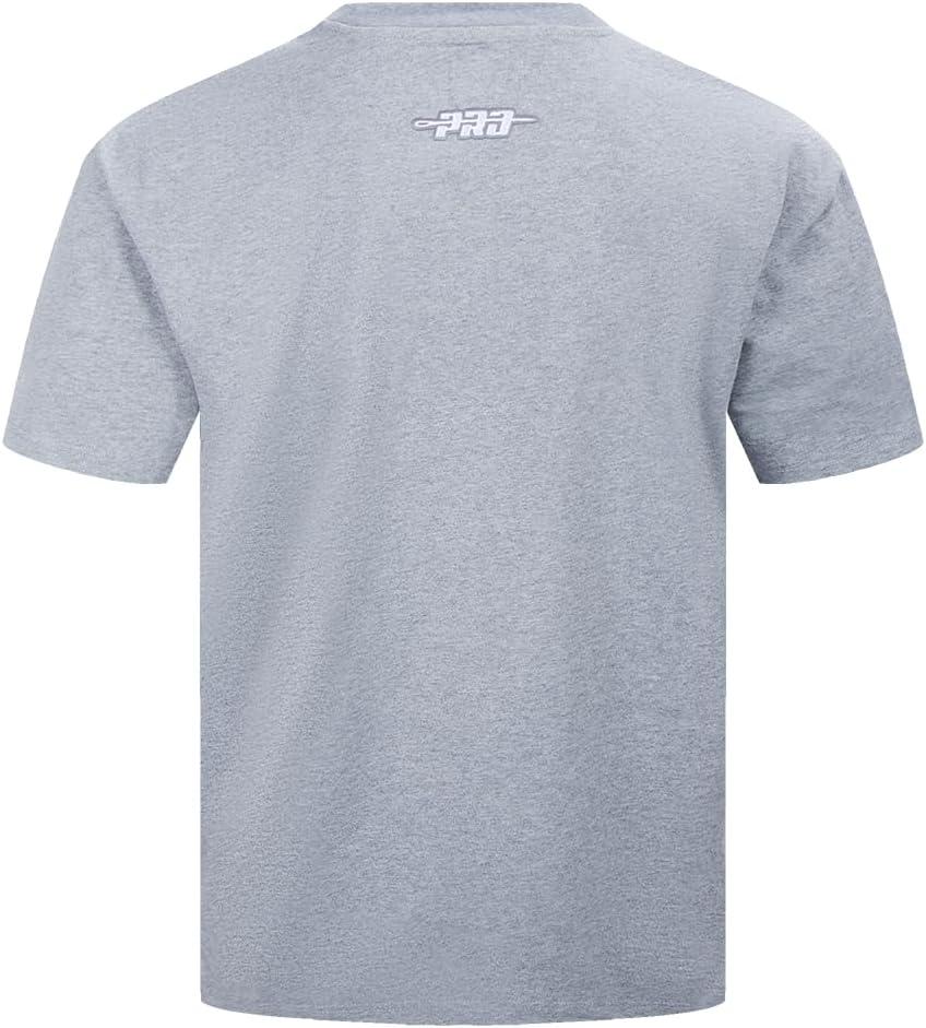 imagePro Standard Mens NBA Reverse French Terry Cotton Short Sleeve TeeDark Heather Gray