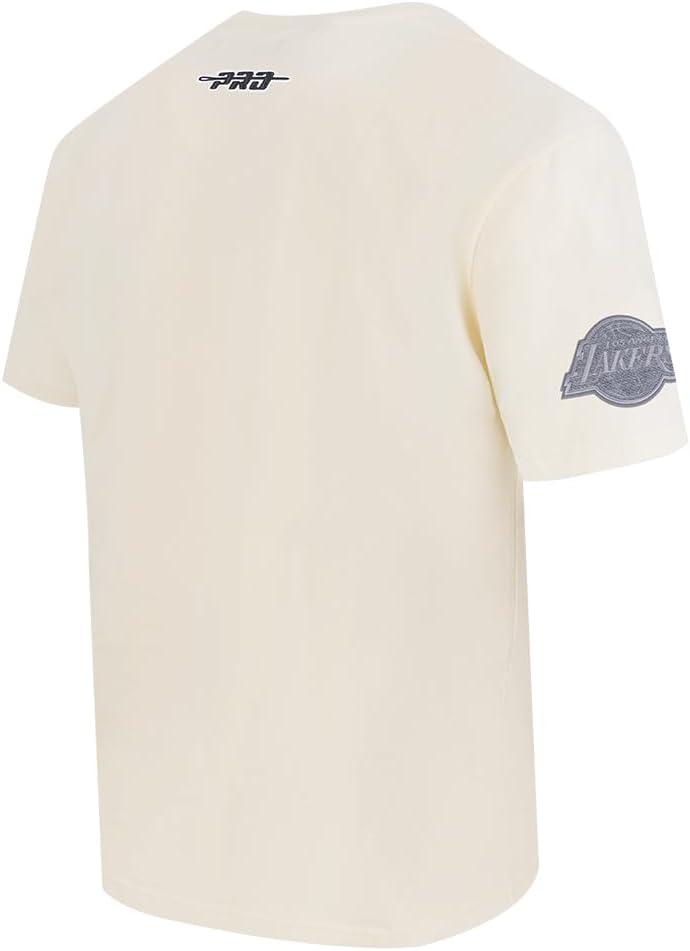 imagePro Standard Mens NBA Reverse French Terry Cotton Short Sleeve TeeEggshell