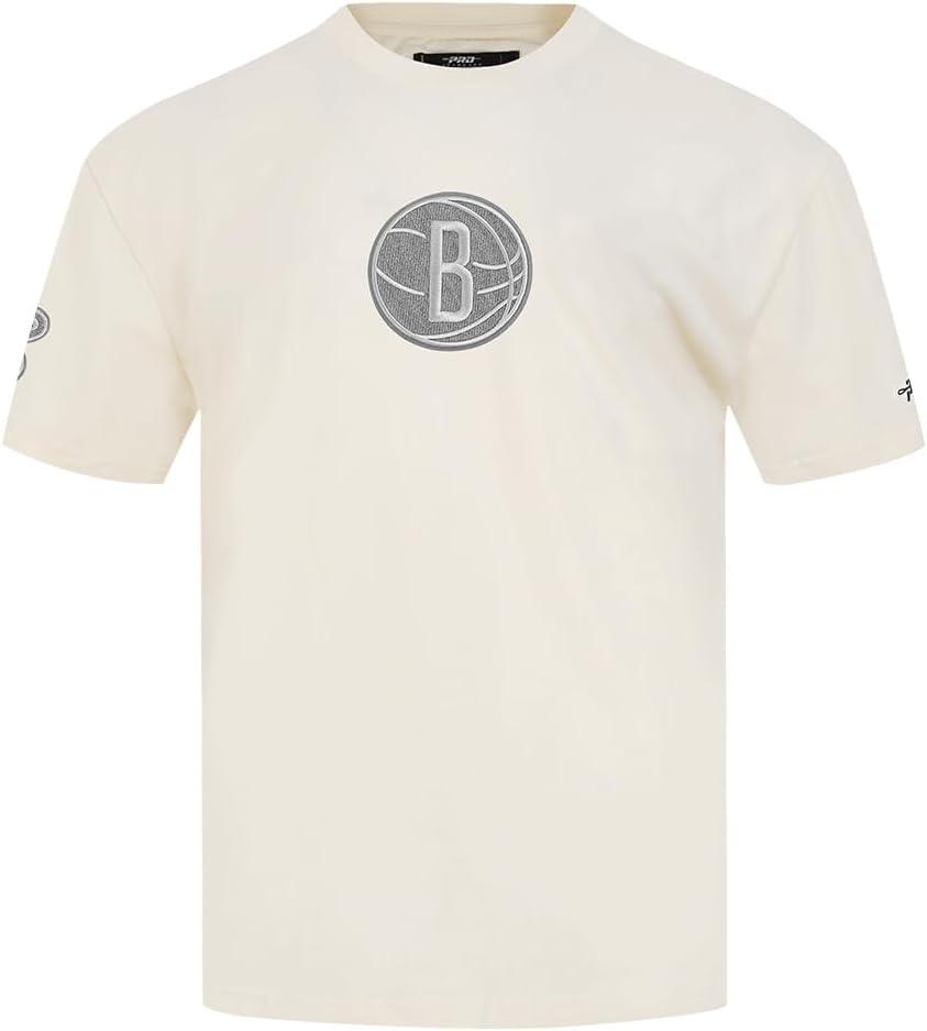 imagePro Standard Mens NBA Reverse French Terry Cotton Short Sleeve TeeEggshell