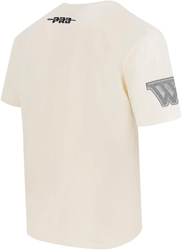 imagePro Standard Mens NBA Reverse French Terry Cotton Short Sleeve TeeEggshell