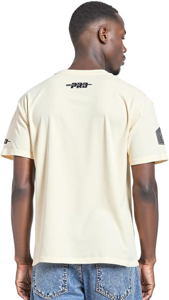 imagePro Standard Mens NBA Reverse French Terry Cotton Short Sleeve TeeEggshell