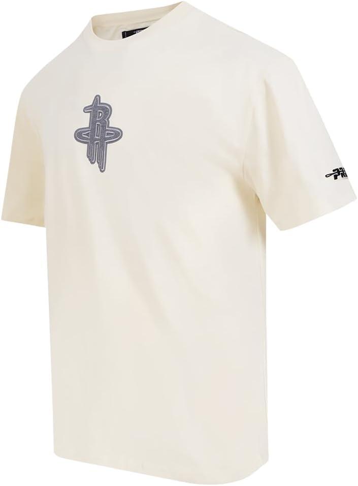 imagePro Standard Mens NBA Reverse French Terry Cotton Short Sleeve TeeEggshell
