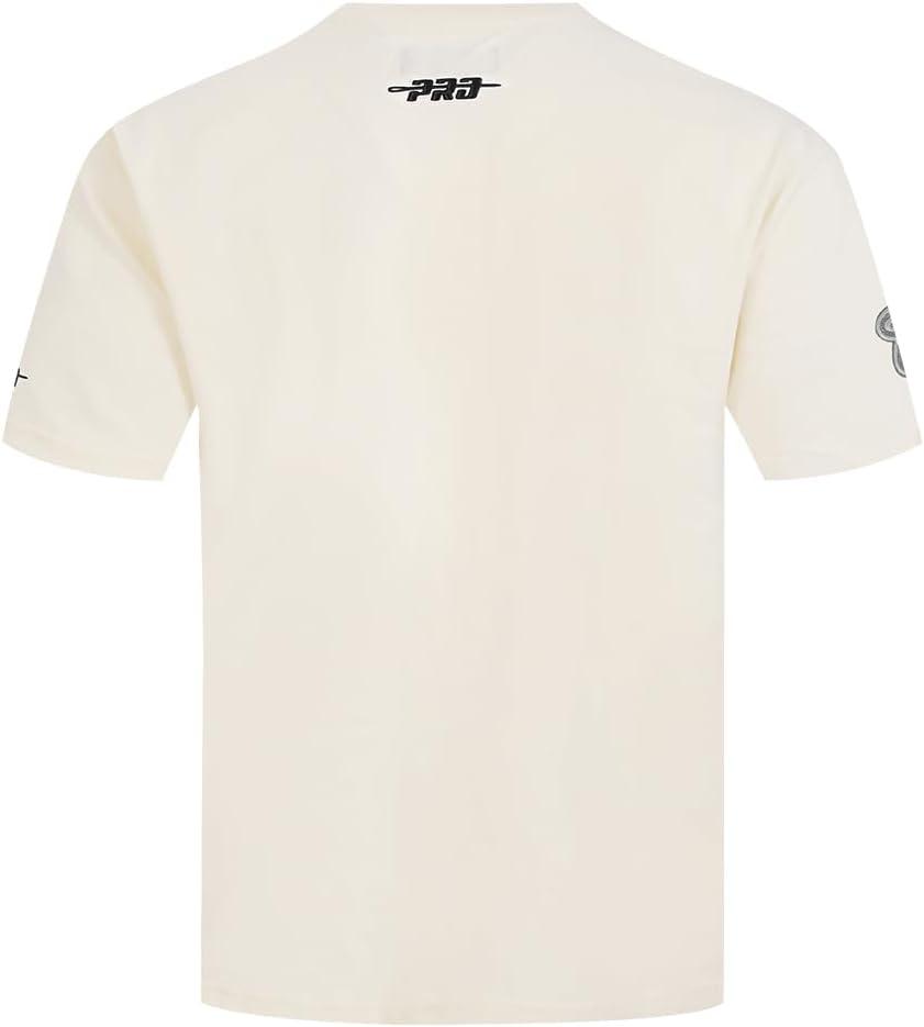 imagePro Standard Mens NBA Reverse French Terry Cotton Short Sleeve TeeEggshell