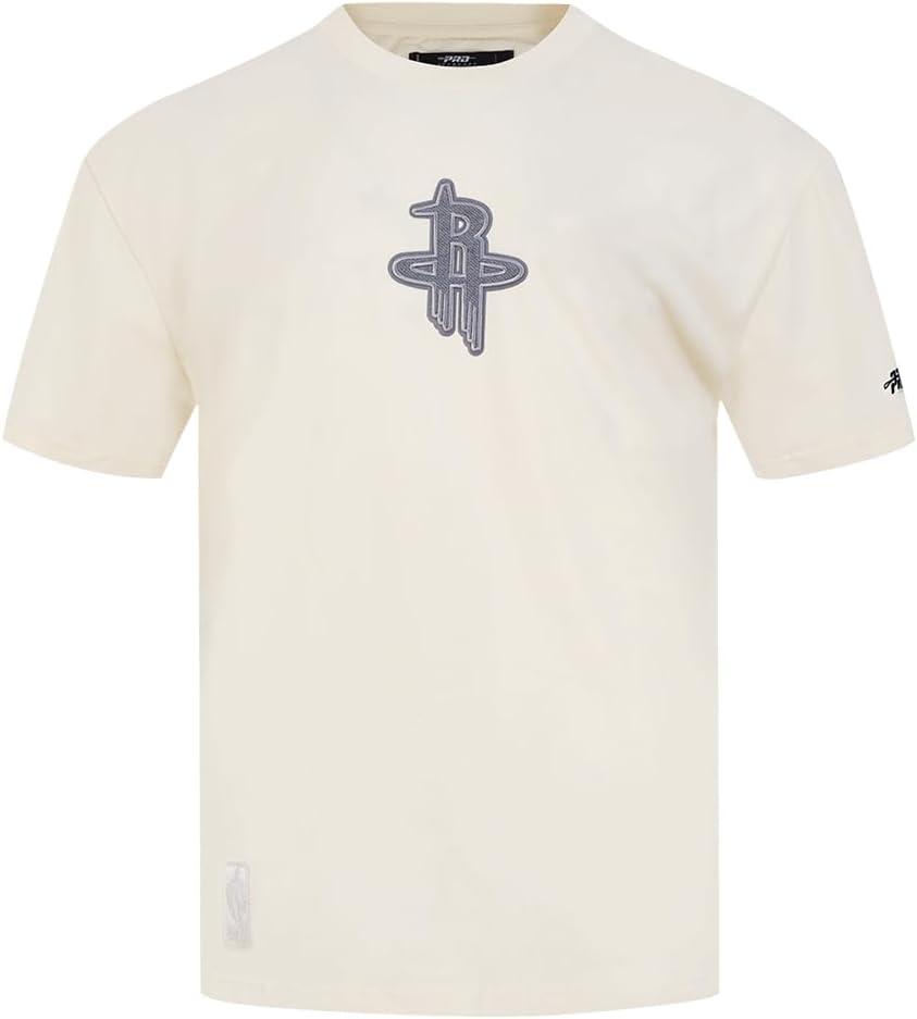 imagePro Standard Mens NBA Reverse French Terry Cotton Short Sleeve TeeEggshell