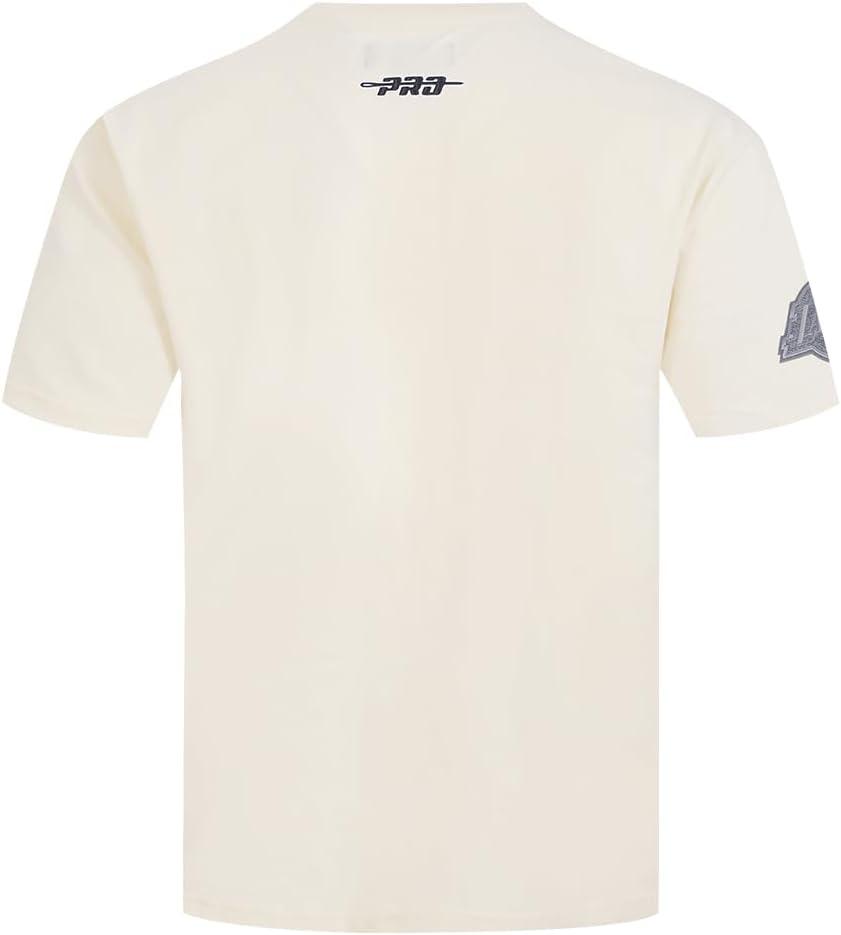 imagePro Standard Mens NBA Reverse French Terry Cotton Short Sleeve TeeEggshell