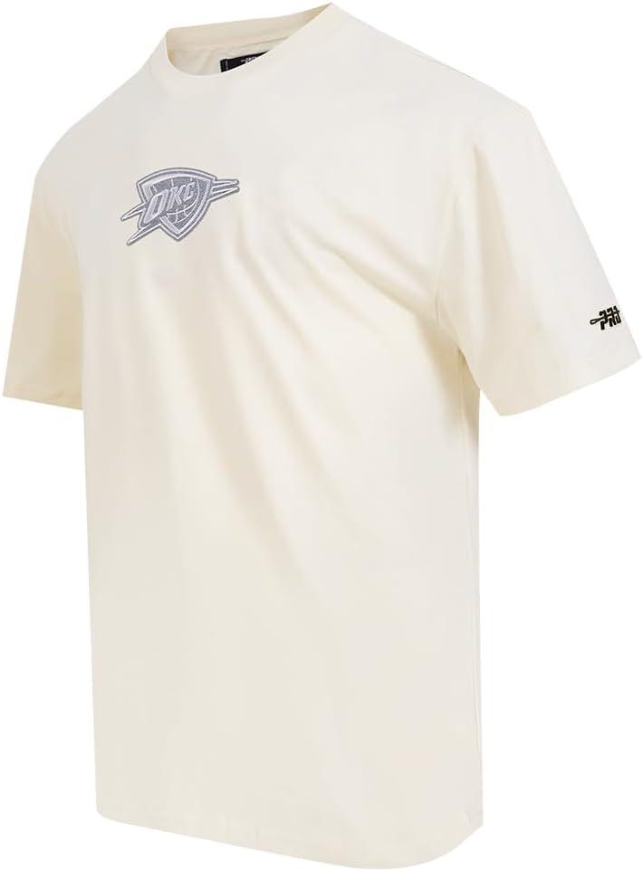 imagePro Standard Mens NBA Reverse French Terry Cotton Short Sleeve TeeEggshell